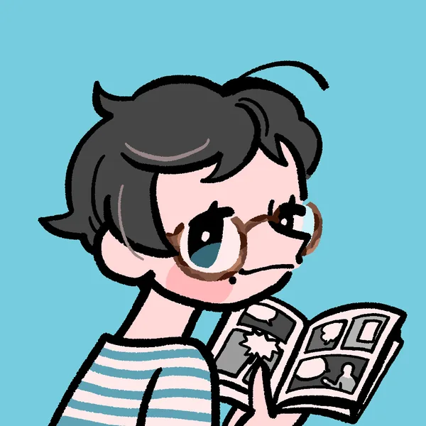StarAide代表 おかきの似顔絵イラスト
